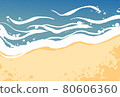 Illustration frame of the sea (beach) 80606360