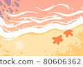 Illustration frame of the sea (beach) 80606362