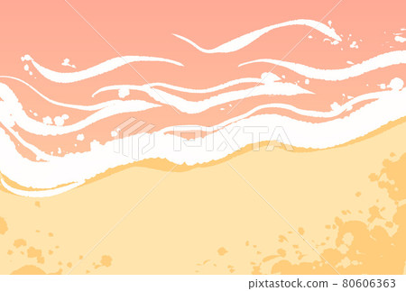 海（海灘）的插圖框架 80606363