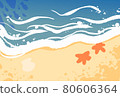 Illustration frame of the sea (beach) 80606364