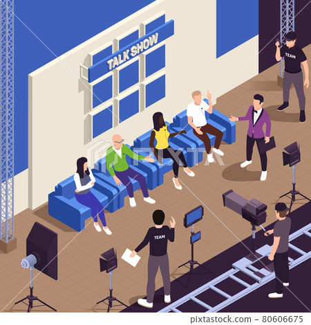 TV Show Isometric Illustration TV Show Isometric Illustration 80606675