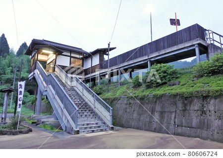 Chizu Railway "Miyamoto Musashi Station", Mimasaka City, Okayama Prefecture Chizu Railway "Miyamoto Musashi Station", Mimasaka City, Okayama Prefecture 80606724