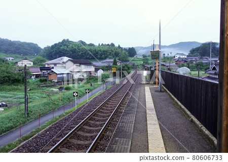 Chizu Railway "Miyamoto Musashi Station", Mimasaka City, Okayama Prefecture 80606733