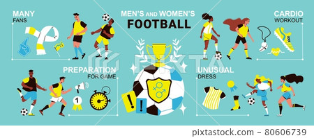 Football Flat Infographics 80606739