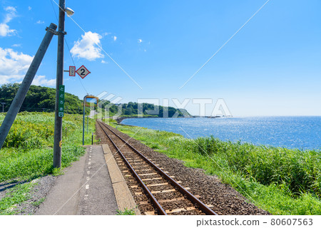 面向大海的車站 Todoroki 站 五能線 80607563