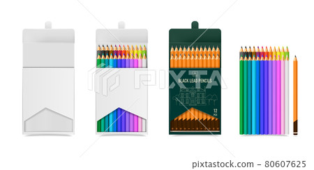 Pencils Packaging Templates 80607625