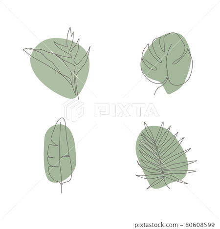 Linear tropical leaves_22 80608599