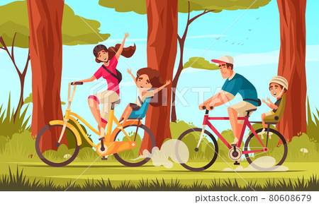 Cycling Family Background 80608679
