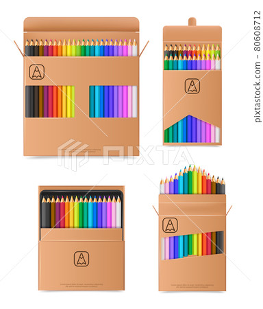 Colored Pencils Realistic Set Colored Pencils Realistic Set 80608712