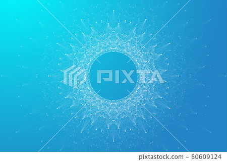 Digits abstract circular frame background with connected lines and dots. Digital networks connection background for your presentation, polygonal background. Vector illustration. Digits abstract circular frame background with connected lines and dots. Digital networks connection background for your presentation, polygonal background. Vector illustration. 80609124