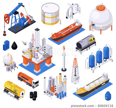 Petroleum Industry Icons Collection 80609138