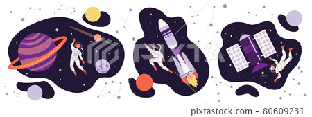 Astronomy Space People Design Concept Set 80609231