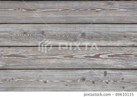 Old wooden floor with beautiful texture, view from the top. Seamless texture of wooden boards. 80610135