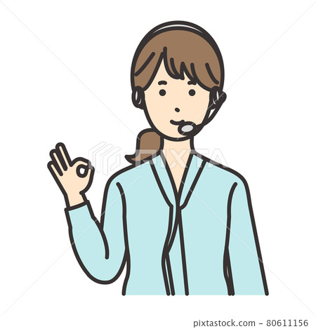 Female operator pose OK 80611156