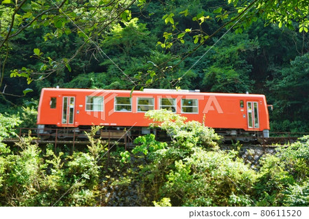 運行在山中的木月線單列火車 運行在山中的木月線單列火車 80611520