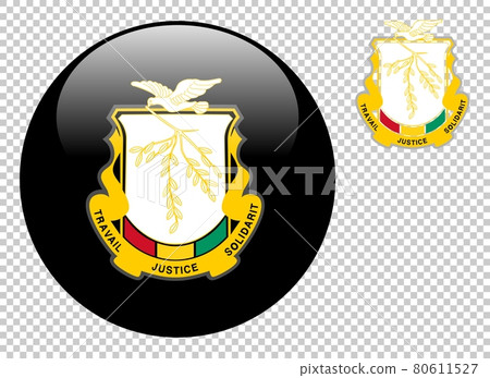 Coat of arms of Guinea vector illustration on a transparent background Coat of arms of Guinea vector illustration on a transparent background 80611527