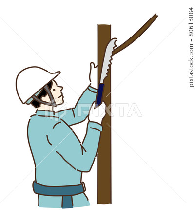 Forestry illustration debranching logging 80613084