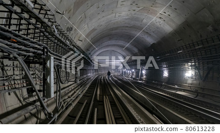 View of the metro tunnel under construction 80613228