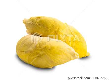 Ripe sweet durian isolated on white background. Ripe sweet durian isolated on white background. 80614920