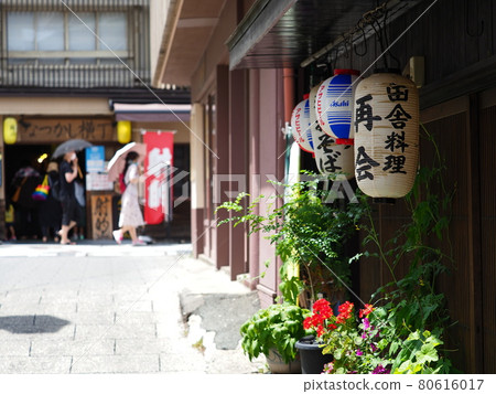 Ikaho Onsen in summer, a side road on Ishidangai 80616017
