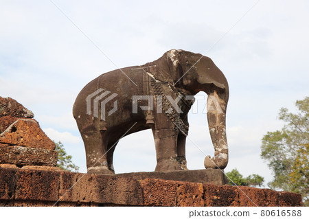 大象遺址、東梅本、吳哥窟遺址/柬埔寨景觀 大象遺址、東梅本、吳哥窟遺址/柬埔寨景觀 80616588