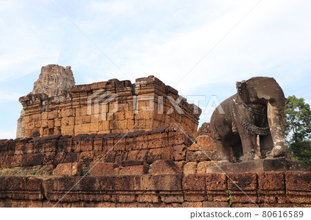 大象遺址、東梅本、吳哥窟遺址/柬埔寨景觀 大象遺址、東梅本、吳哥窟遺址/柬埔寨景觀 80616589