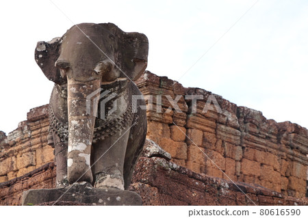 大象遺址、東梅本、吳哥窟遺址/柬埔寨景觀 大象遺址、東梅本、吳哥窟遺址/柬埔寨景觀 80616590