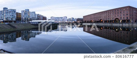 Liverpool docks - panorama - Keel Wharf waterfront of the River Mersey, Liverpool, United Kingdom Liverpool docks - panorama - Keel Wharf waterfront of the River Mersey, Liverpool, United Kingdom 80616777