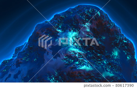 Blue obsidian Texture. Metallic Ore Sparkles Backdrop. Shine Stone Mineral Surface. Metal Paint Rock Shining Background. 3d render 80617390