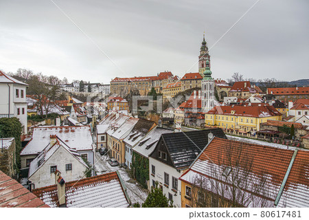 City of Cesky Krumlov in winter City of Cesky Krumlov in winter 80617481