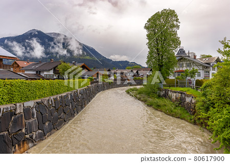 Garmisch-Partenkirchen, Bavaria, Germany, Loisach river flows through Garmisch-Partenkirchen Garmisch-Partenkirchen, Bavaria, Germany, Loisach river flows through Garmisch-Partenkirchen 80617900