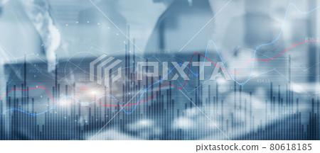 Double exposure of coloured lines, growing numbers, online trading Double exposure of coloured lines, growing numbers, online trading 80618185