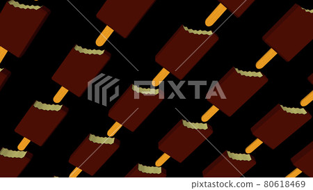 Ice-Cream Pattern. Chocolate ice cream. 3D rendering Ice-Cream Pattern. Chocolate ice cream. 3D rendering 80618469