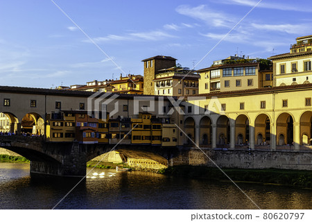Ponte Vecchio - Old Bridge over Arno River in Florence, Tuscany, Italy  80620797