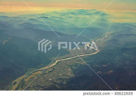 空中拍攝的德島 80622689