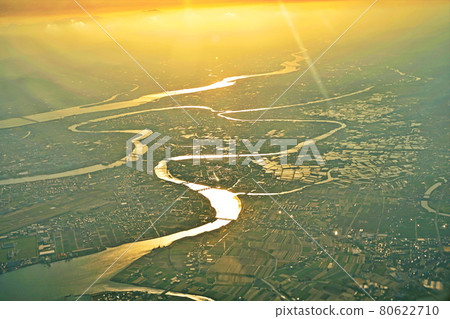 空中拍攝的德島 80622710