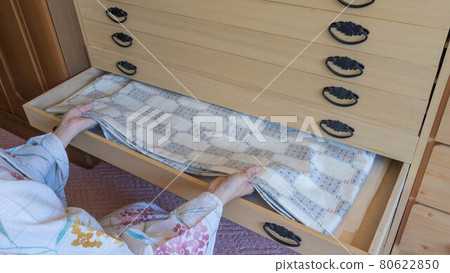 穿日本衣服的女人 | 泡桐舞、泡桐胸、和服收納圖片 80622850