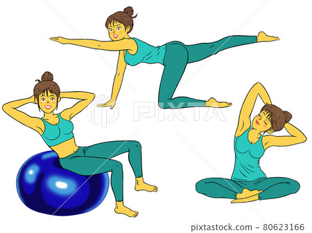 3 sets of women fitness instructors 80623166