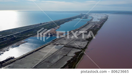 The pink lake - stock photo 80623665