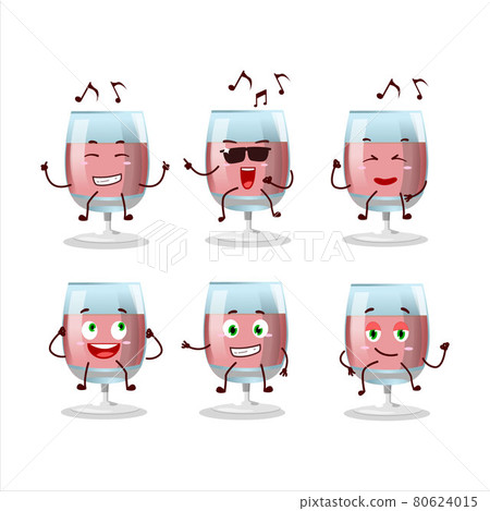 An image of rose wine dancer cartoon character enjoying the music An image of rose wine dancer cartoon character enjoying the music 80624015