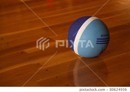 Dodgeball rolling on the floor Dodgeball rolling on the floor 80624936