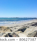 海灘和海灘在陽光明媚的夏日有美麗的海浪 80627387