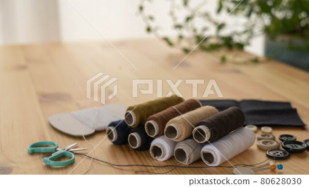 Sewing kit on the table. Sewing. 80628030