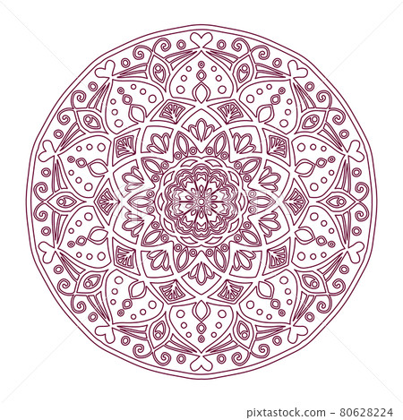 Mandala pattern illustration of lines that you can enjoy coloring 80628224