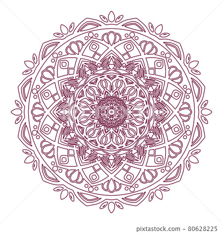 Mandala pattern illustration of lines that you can enjoy coloring Mandala pattern illustration of lines that you can enjoy coloring 80628225