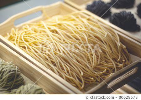 Fresh pasta. Handmade homemade Italian pasta made with fresh ingredients, eggs and wheat flour. 80629578