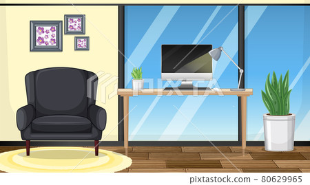 Living room interior design with furniture 80629965