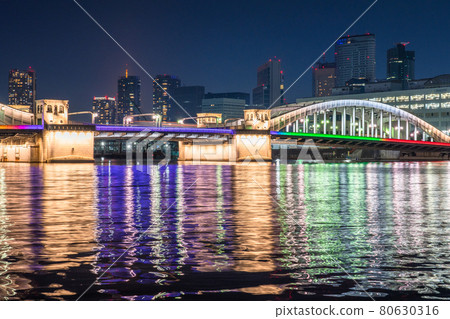 《Tokyo》 Night view of Katsudoki Bridge, Tokyo Bay Area 《Tokyo》 Night view of Katsudoki Bridge, Tokyo Bay Area 80630316