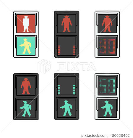 Traffic light collection for pedestrians 80630402