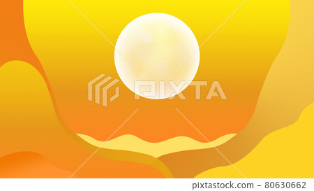 Full moon or sun landscape 80630662